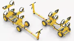 Aircraft Missile Transport Trolley Yellow 3D model