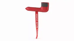 Aircraft Pitot Cover with Warning Streamer Red 3D model