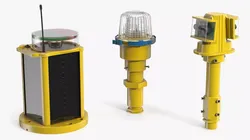 Airport Runway Light Set with Navigation Lamps 3D model