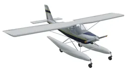 Amphibious Tecnam P92 SeaSky Low-poly 3D model