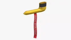 Aviation Pitot Sensor Cover Yellow 3D model
