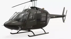 Bell 206 JetRanger Helicopter Italian Army Rigged for Cinema 4D 3D model