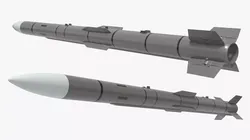 Beyond Visual Range Combat Missile Gray 3D model