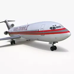 Boeing 727 Kalitta Charters II Rigged for Maya 3D model