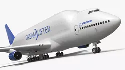 Boeing 747 Dreamlifter Cargo Aircraft Simplified 3D model
