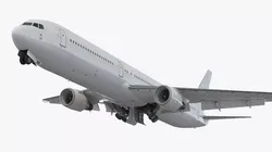 Boeing 767 400 with Cabin and Doors Rigged for Maya 3D model