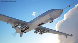 CAIG Wing Loong II Military Drone Vehicle Rigged for Maya 3D model