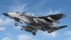 Camouflage Light Attack Jet Aircraft Simplified 3D model