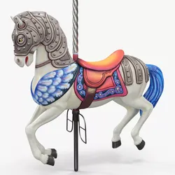 Carousel Horse Ivory 3D model