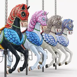 Carousel Horse Kit 3D model