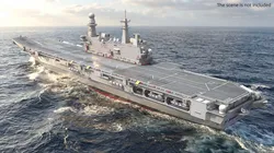 Cavour 550 Aircraft Carrier Naval Vehicle Gray 3D model