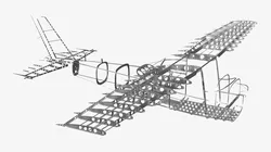 Cessna 172 Aircraft Internal Frame Structure 3D model
