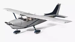Cessna 172 Aircraft with Internal Frame and Engine 3D model