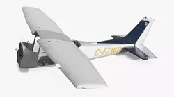 Cessna 172 Fuselage with Exposed Internal Frame 3D model