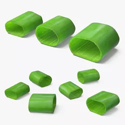 Chopped Green Onion Pieces Set 3D model