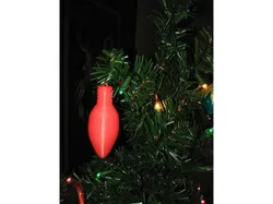 Christmas light bulb ornament