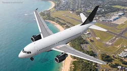 Commercial Passenger Airplane with Turbofan Engine 3D model
