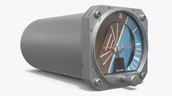Cylindrical Aviation Horizon Indicator Unit Simplified 3D model