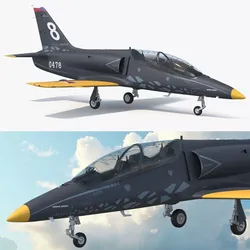 Czech Aero L-39 Skyfox Trainer Jet Rigged for Maya 3D model
