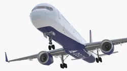 Delta Air Lines Boeing 757-300 with Cabin Rigged for Maya 3D model