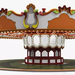 Deserted Park Carousel 3D model