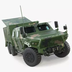 Dongfeng Drone Launch Vehicle CTL-181 Pixel with Drone Rigged 3D model
