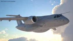 Embraer C 390 Jet Transport Military Aircraft Rigged for C4D 3D model