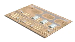 Equipped Military Drone Airbase with UAV Desert 3D model