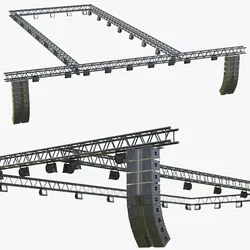 Event Truss Structure with Audio Line Arrays 3D model