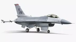 F-16 Falcon Jet with AIM-9 Sidewinder Missiles 3D model