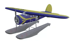Floatplane Lockheed Vega Low-poly 3D model