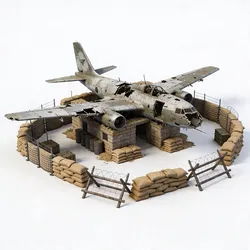 Fortified Aircraft Bunker 3D Model Low-poly 3D model