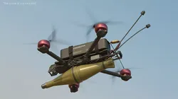 FPV Kamikaze Drone with Explosive Payload Green 3D model