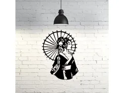 Geisha wall sculpture 2D