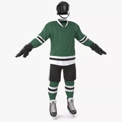 Green Hockey Equipment 3D model
