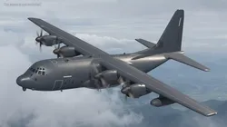 Heavy Transport Plane in Flying Simplified 3D model