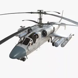 Helicopter Kamov Ka-52 Alligator Blank --279-- Low-poly 3D model