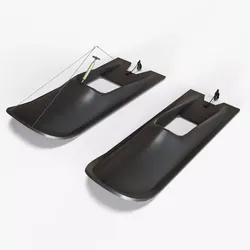 Helicopter Skis L44000 --121-- Low-poly 3D model