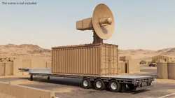 High Power Radar System on Flatbed Trailer 3D model