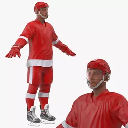 Hockey Player Crimson 3D model