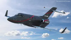 HondaJet Elite II Light Jet Aircraft Black Rigged for Cinema 4D 3D model