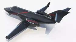 HondaJet Elite II Light Jet Aircraft Black Rigged for Maya 3D model