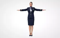 hostess t-pose 3D model Low-poly 3D model