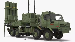 IRIS-T SLM SAM Launcher Combat Position Green 3D model