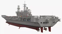 Italian Cavour Naval Aircraft Carrier Vehicle Simplified 3D model