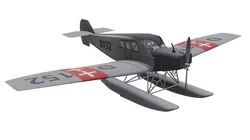 Junkers F 13 Floatplane Low-poly 3D model