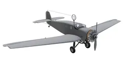 Junkers W 34 Low-poly 3D model