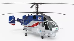 KA-32T Helicopter Operated South Korea Rigged for Maya 3D model