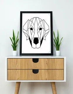 Labrador dog wall sculpture 2D