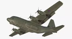 Lockheed Martin Hercules C130K RAF Rigged 3D model